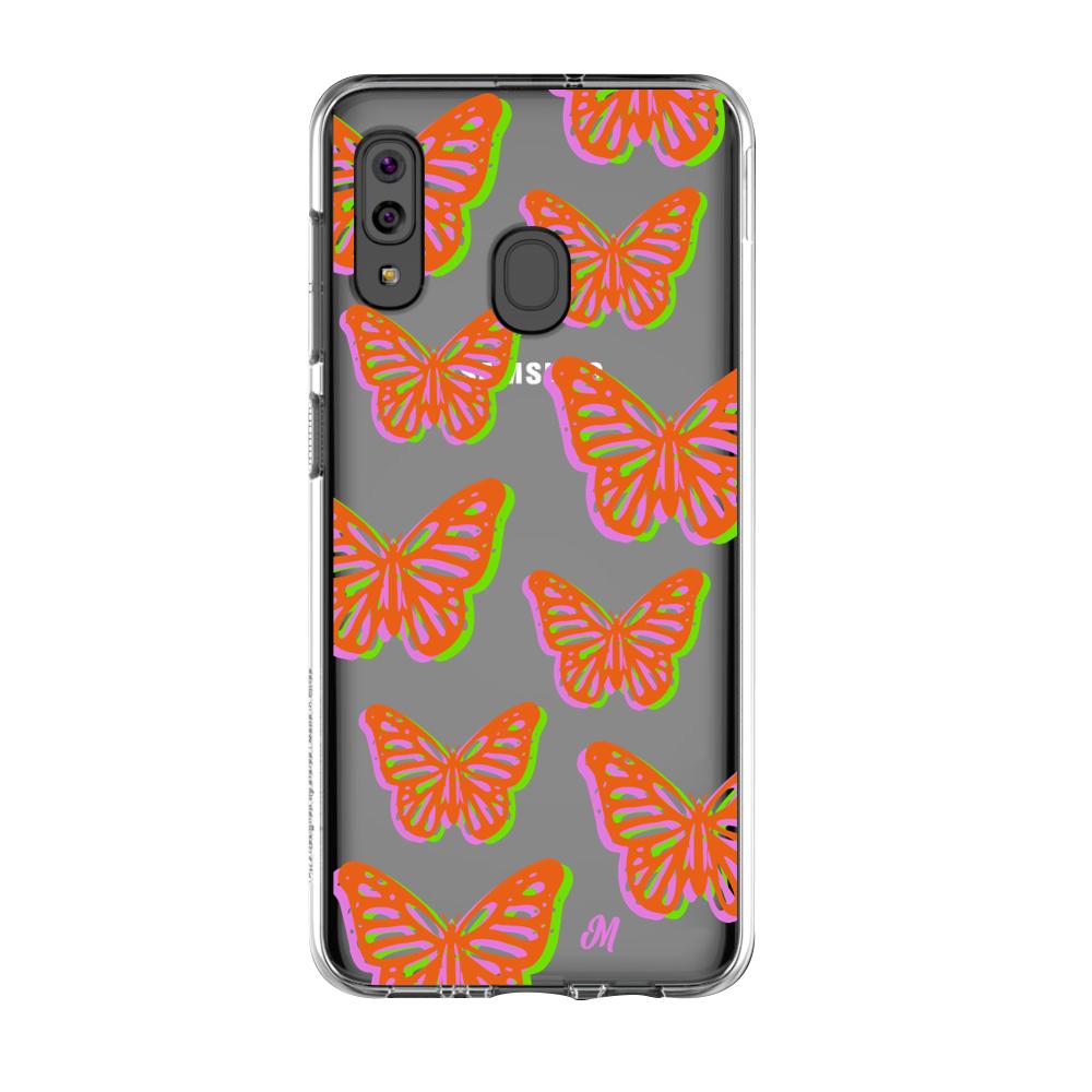 Case para Samsung A20S Mariposas rojas aesthetic - Mandala Cases