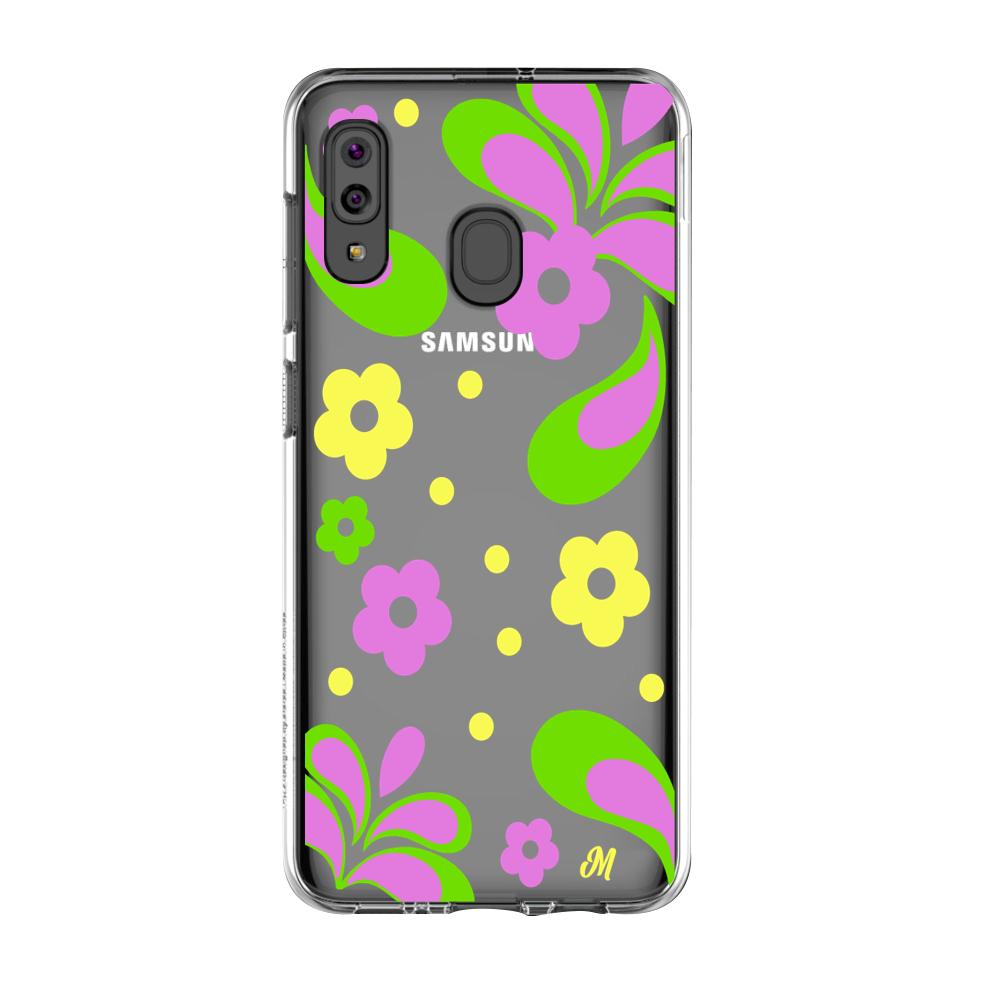 Case para Samsung A20S Flores moradas aesthetic - Mandala Cases