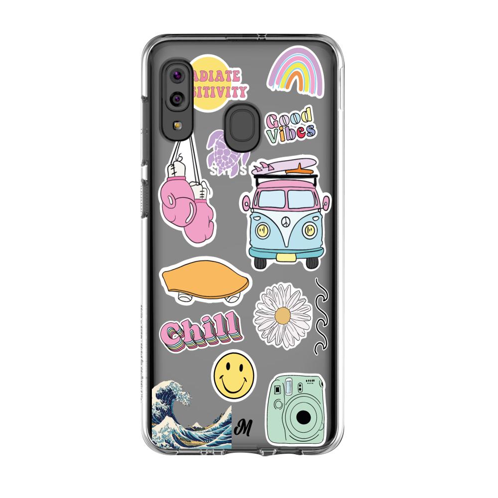 Case para Samsung A20S Chill summer stickers - Mandala Cases