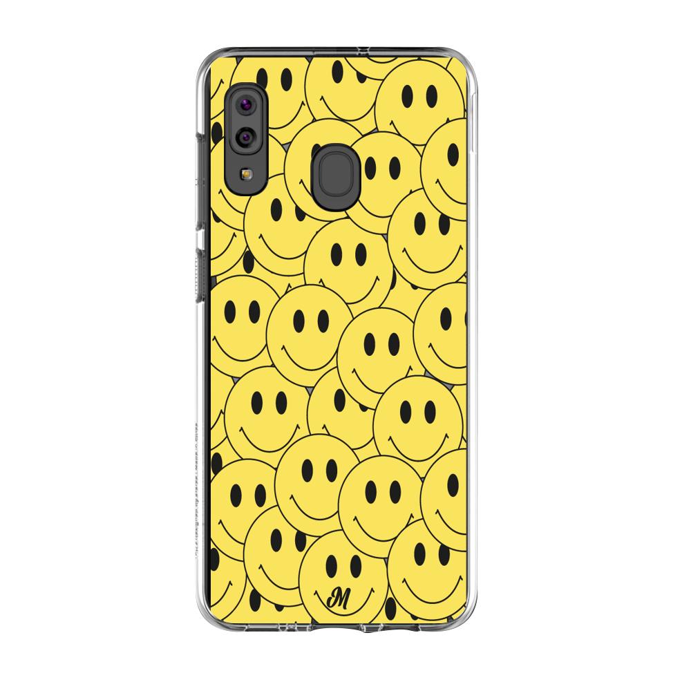 Case para Samsung A20S Yellow happy faces - Mandala Cases