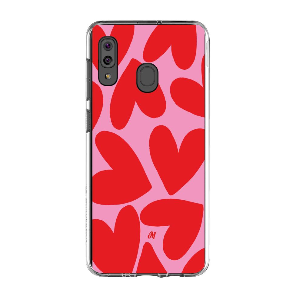 Case para Samsung A20S Red Hearts - Mandala Cases