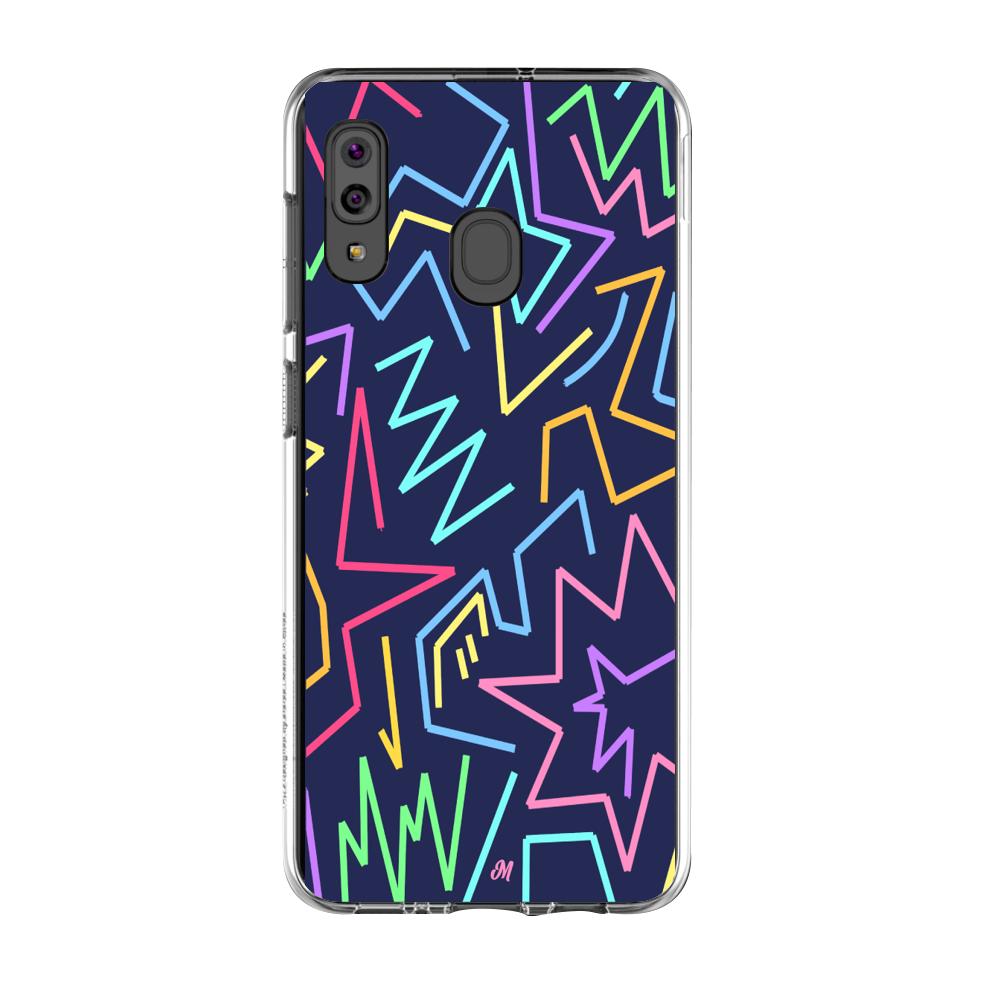Case para Samsung A20S Lineas Magneticas Coloridas - Mandala Cases