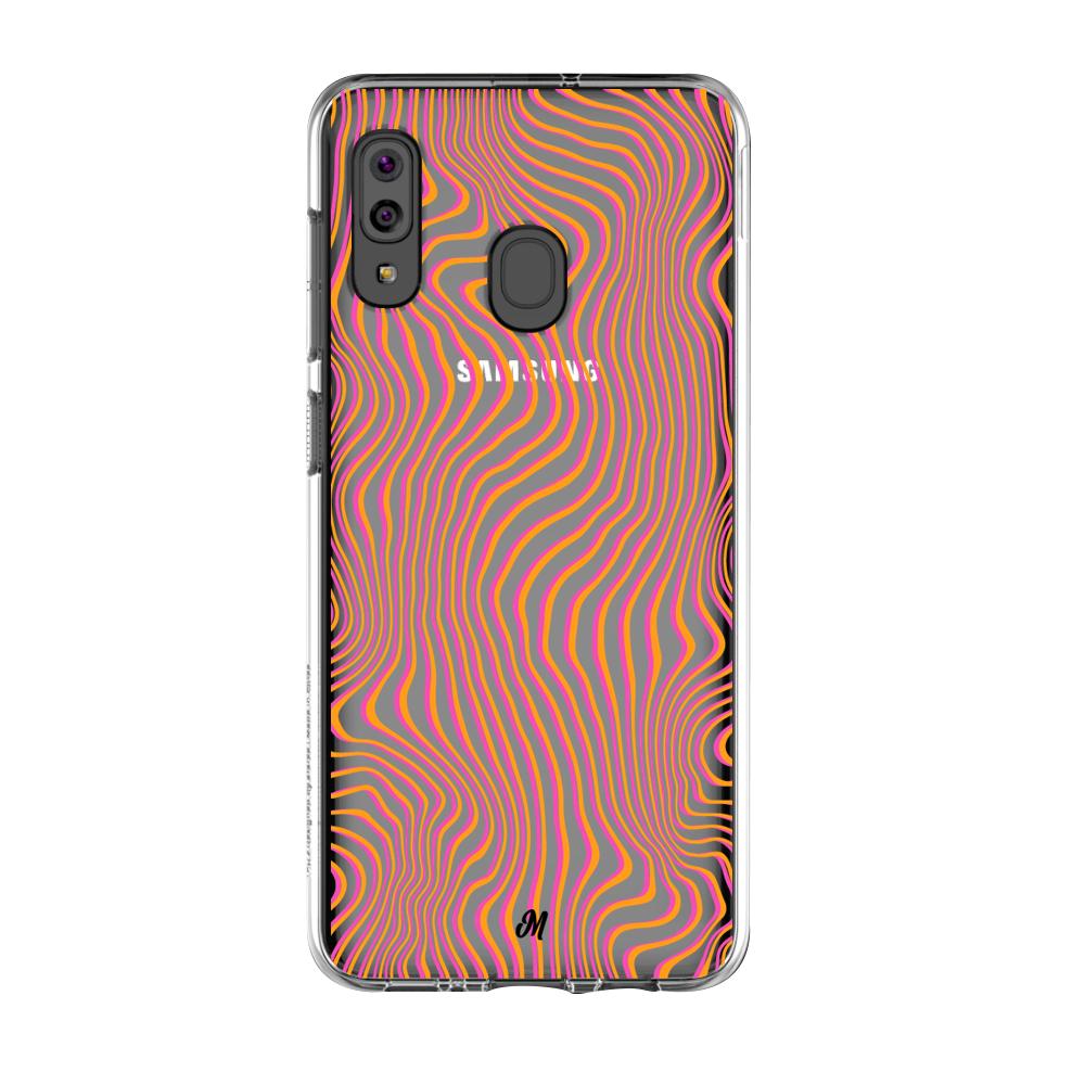 Case para Samsung A20S patron movimiento Naranja - Mandala Cases