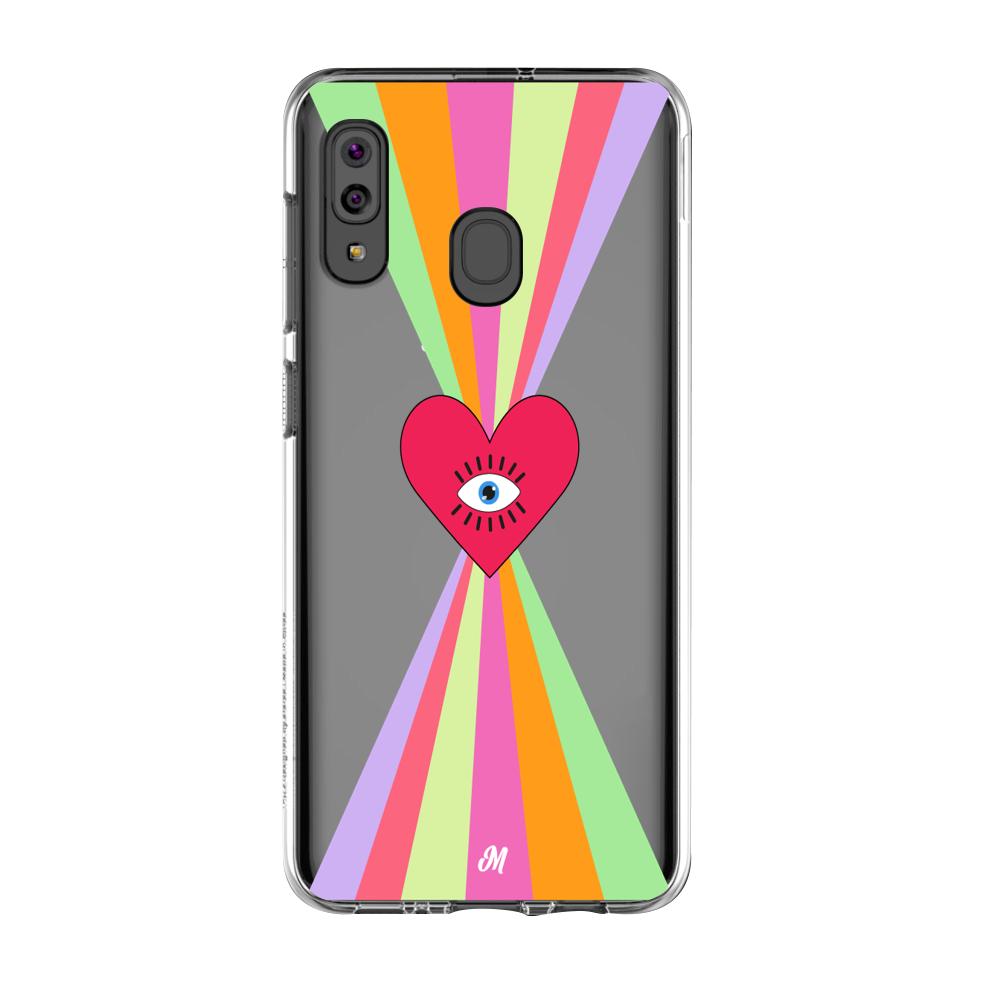 Case para Samsung A20S Corazon arcoiris - Mandala Cases