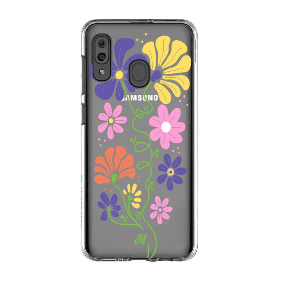 Case para Samsung A20S Flores abstractas - Mandala Cases