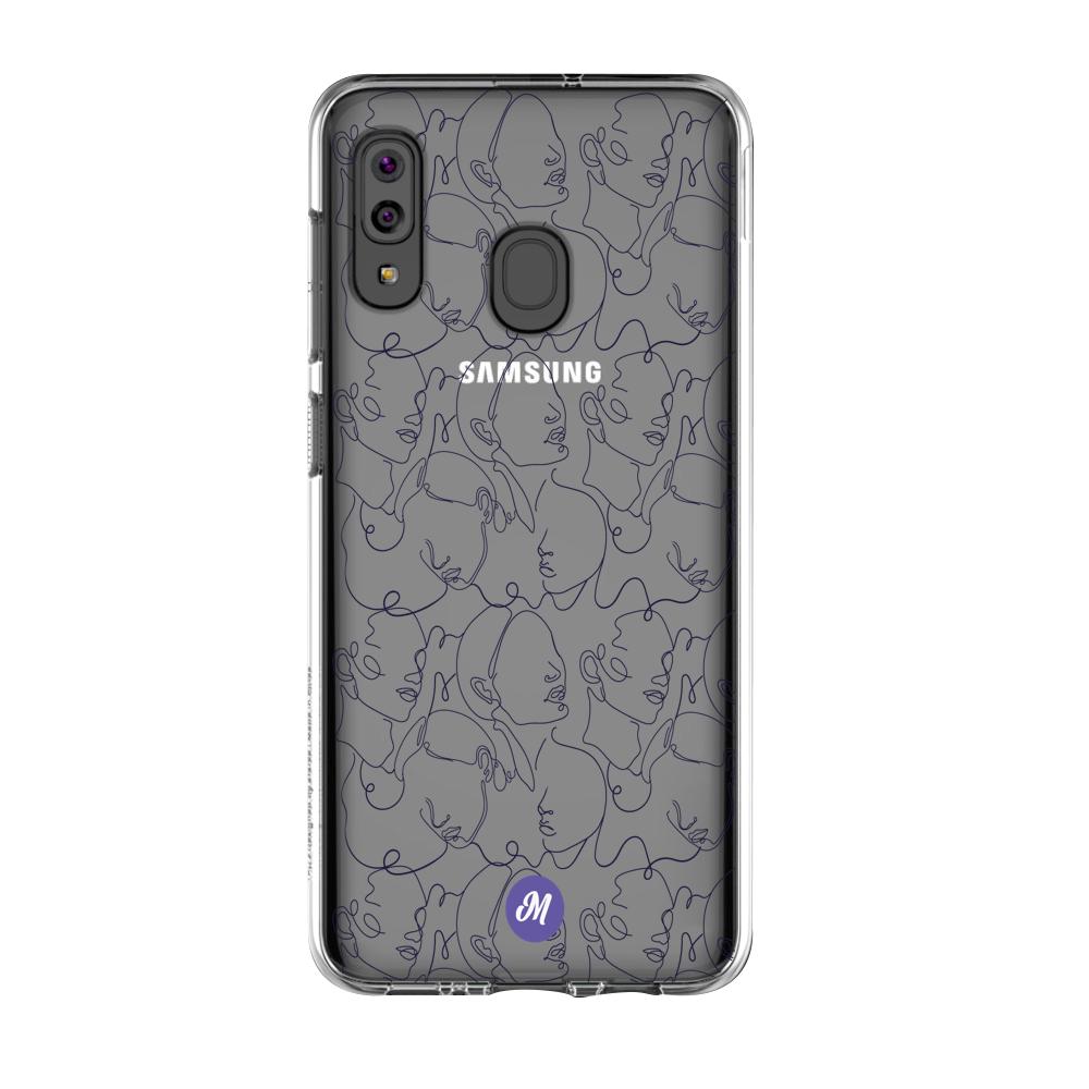 Cases para Samsung A20S Funda Caras en Líneas Remake - Mandala Cases