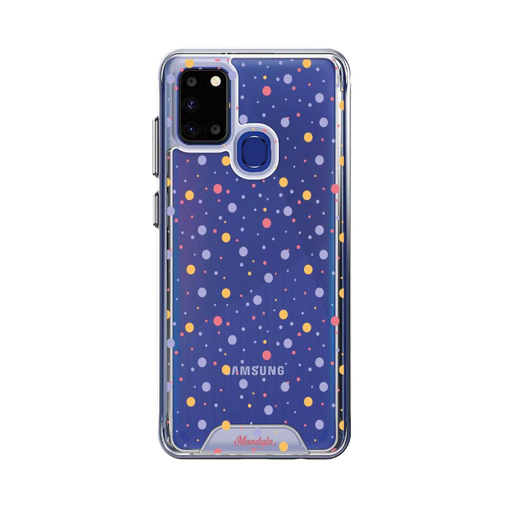 Case para Samsung A21S puntos de coloridos-  - Mandala Cases