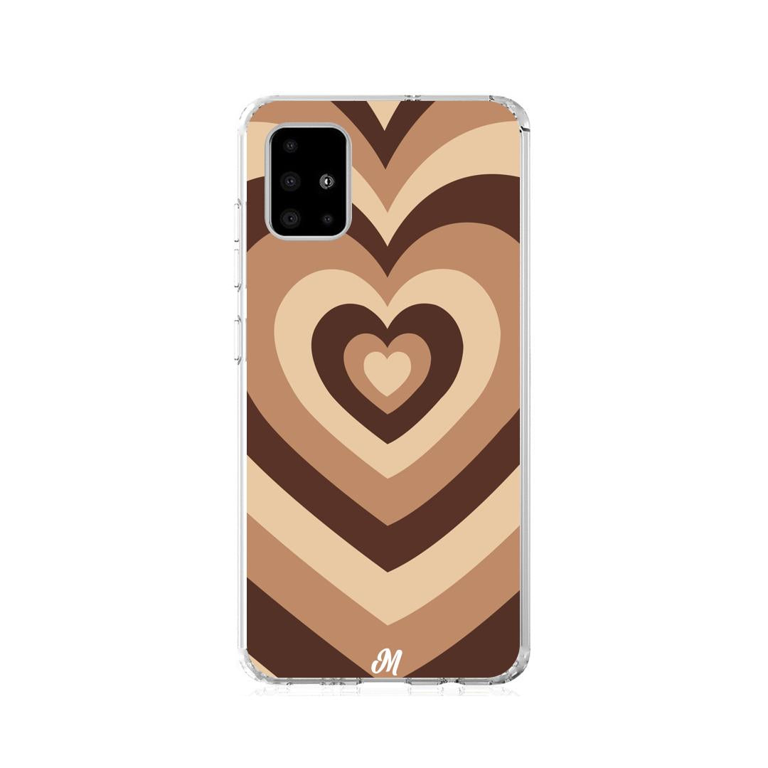 Case para Samsung A21S Corazón café - Mandala Cases