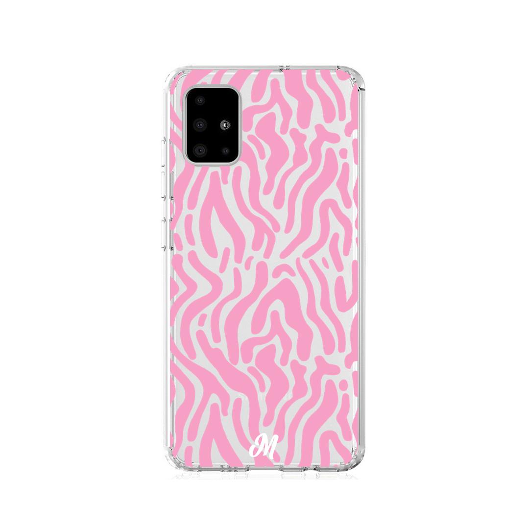 Case para Samsung A21S Líneas Rosadas - Mandala Cases