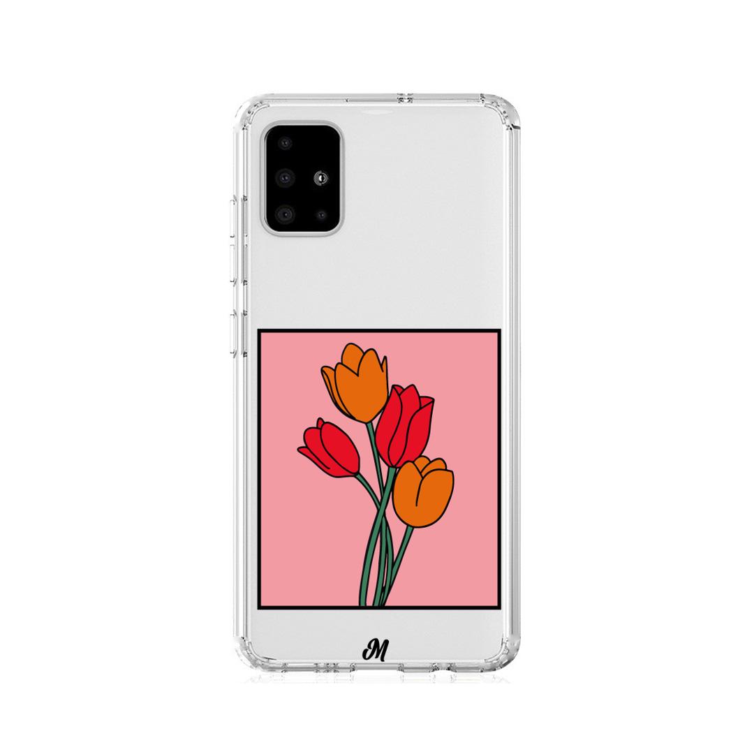 Case para Samsung A21S Tulipanes de amor - Mandala Cases