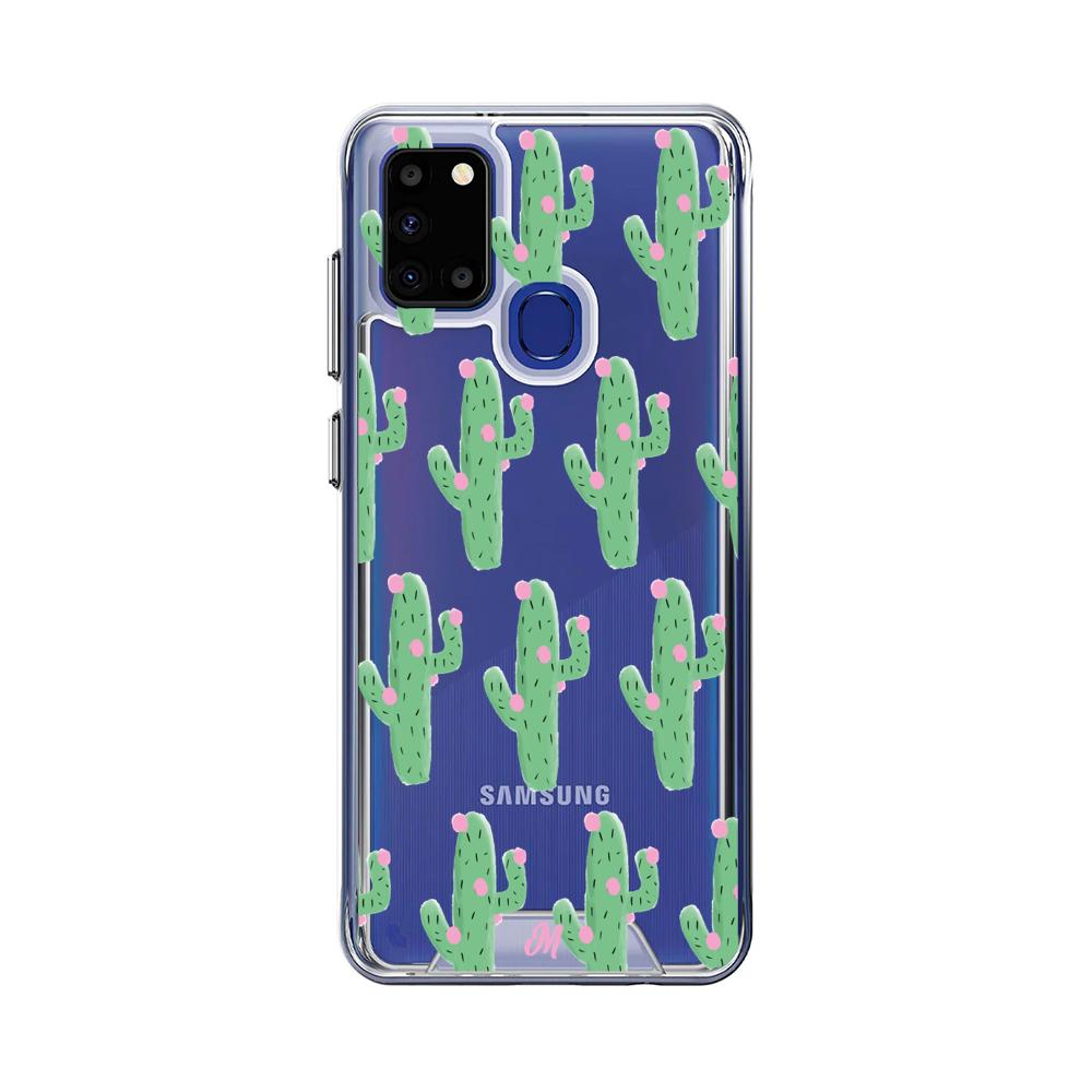 Case para Samsung A21S Cactus Con Flor Rosa  - Mandala Cases