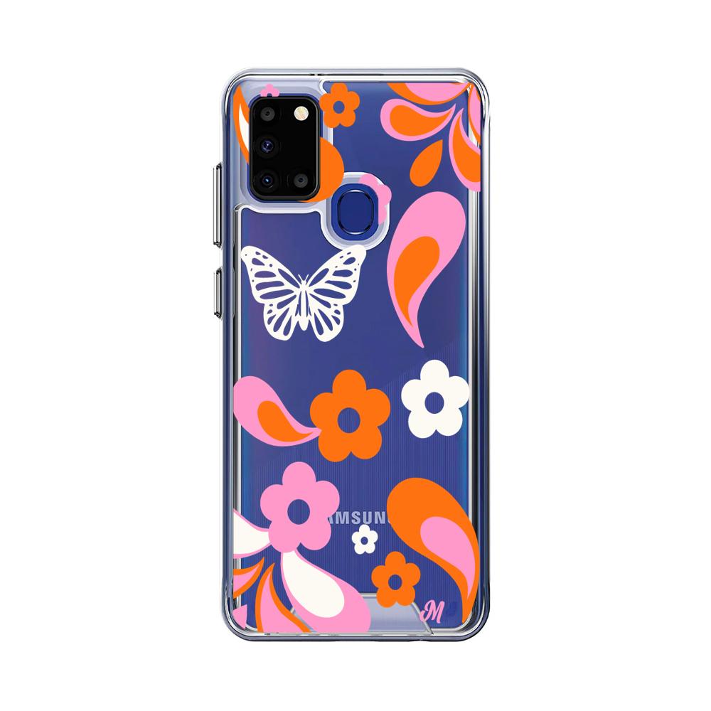 Case para Samsung A21S Flores rojas aesthetic - Mandala Cases
