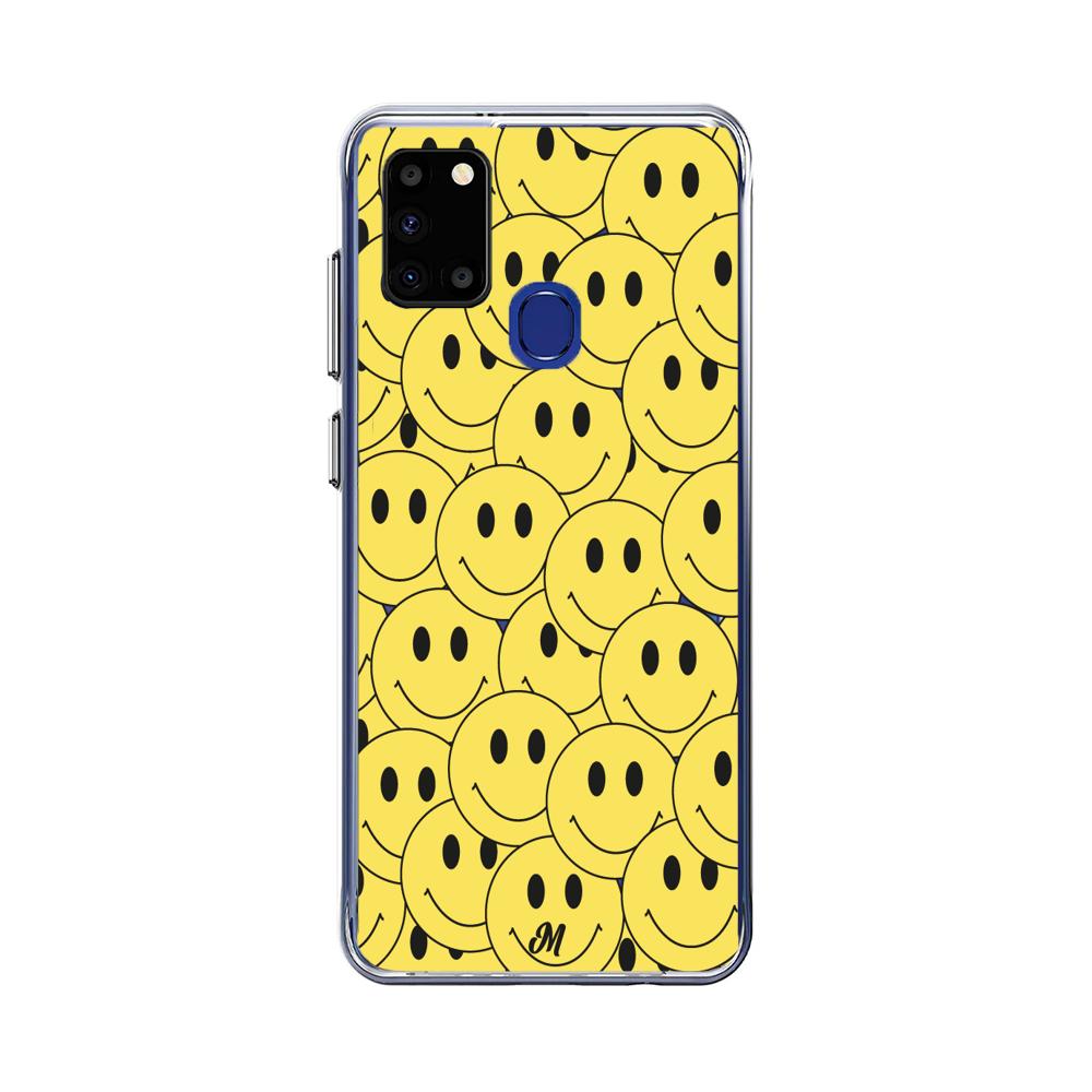 Case para Samsung A21S Yellow happy faces - Mandala Cases