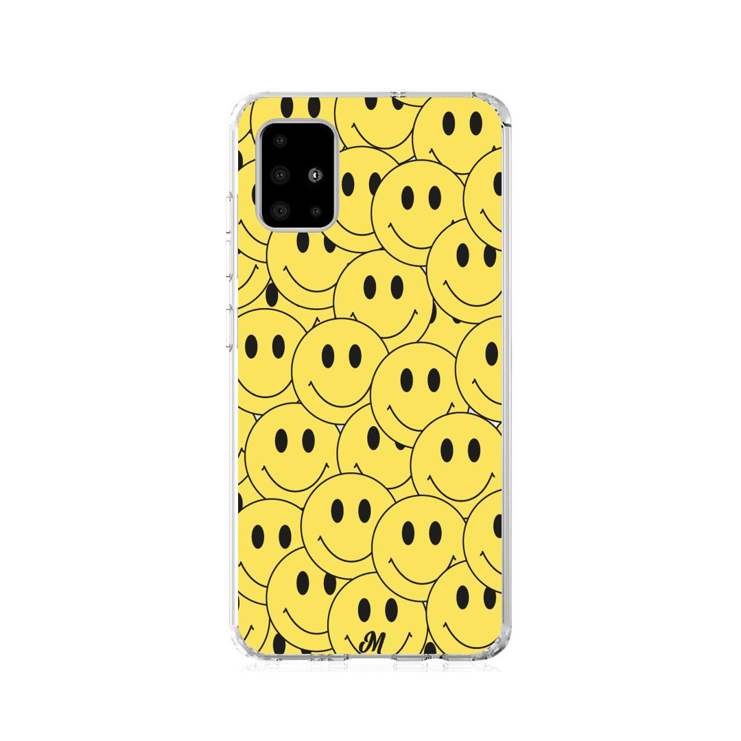 Case para Samsung A21S Yellow happy faces - Mandala Cases