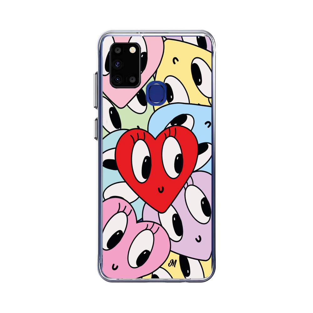 Case para Samsung A21S Corazones felices - Mandala Cases