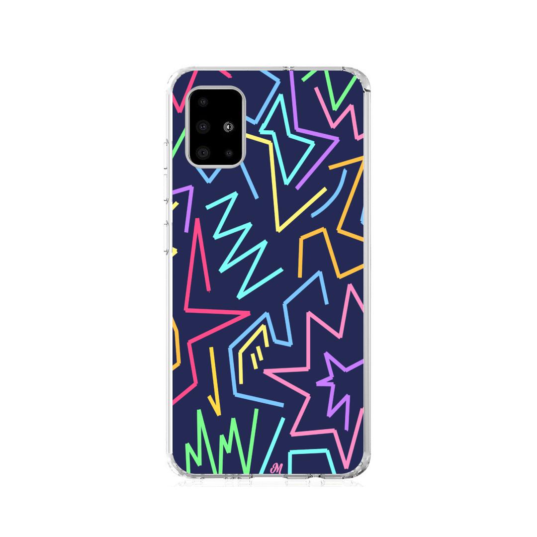Case para Samsung A21S Lineas Magneticas Coloridas - Mandala Cases