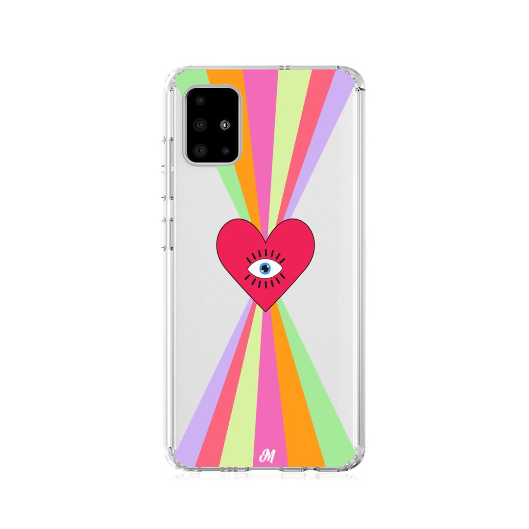 Case para Samsung A21S Corazon arcoiris - Mandala Cases