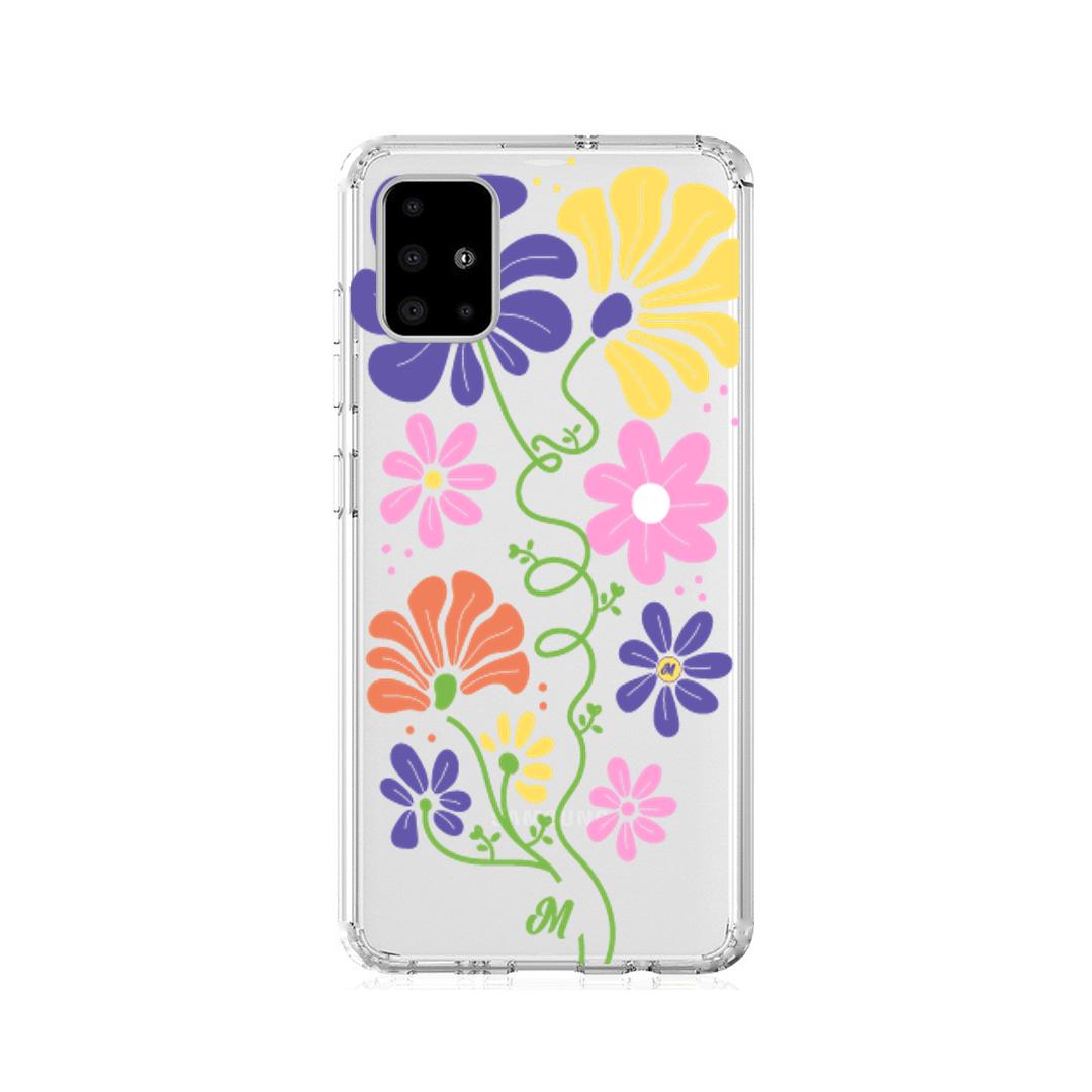 Case para Samsung A21S Flores abstractas - Mandala Cases