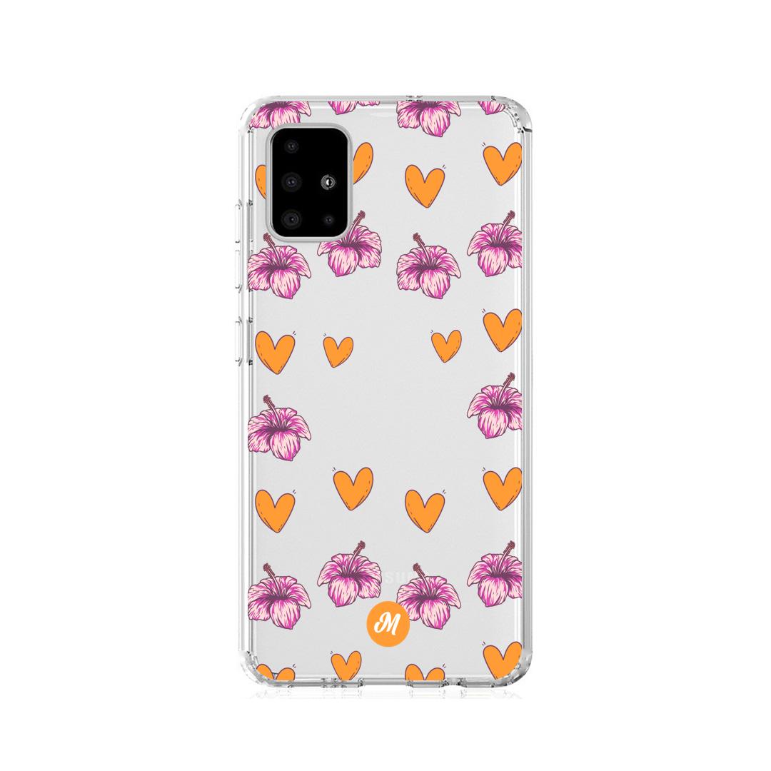 Cases para Samsung A21S Amor naranja - Mandala Cases