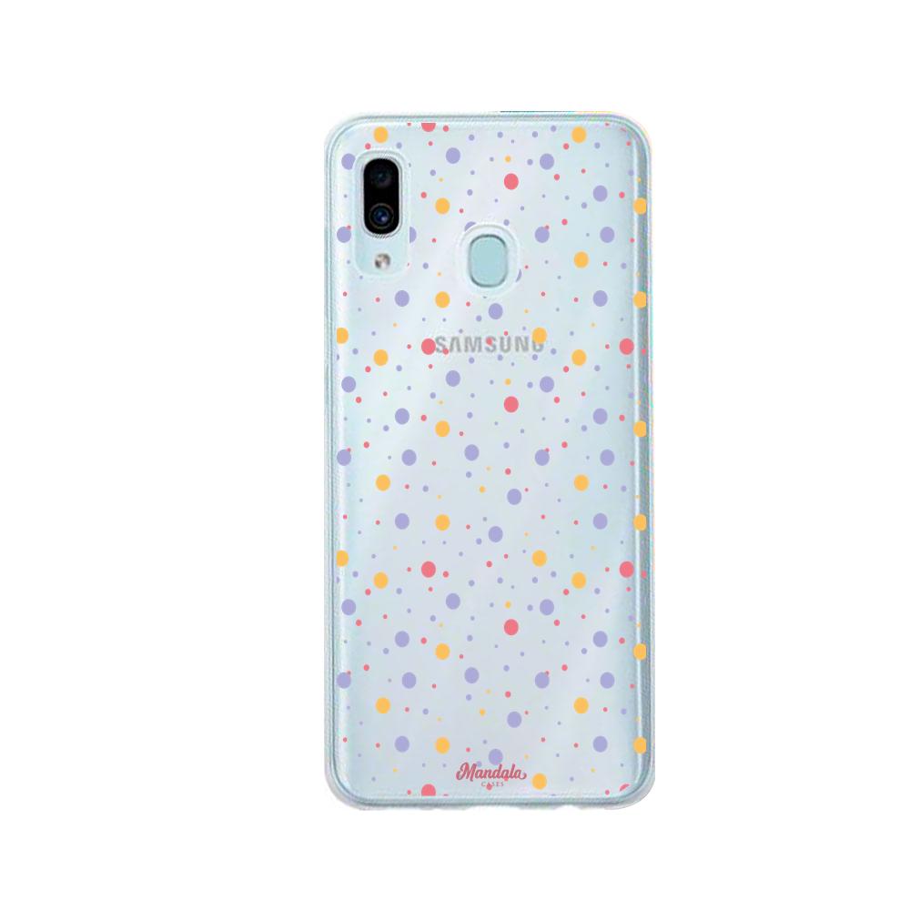 Case para Samsung A20 / A30 puntos de coloridos-  - Mandala Cases