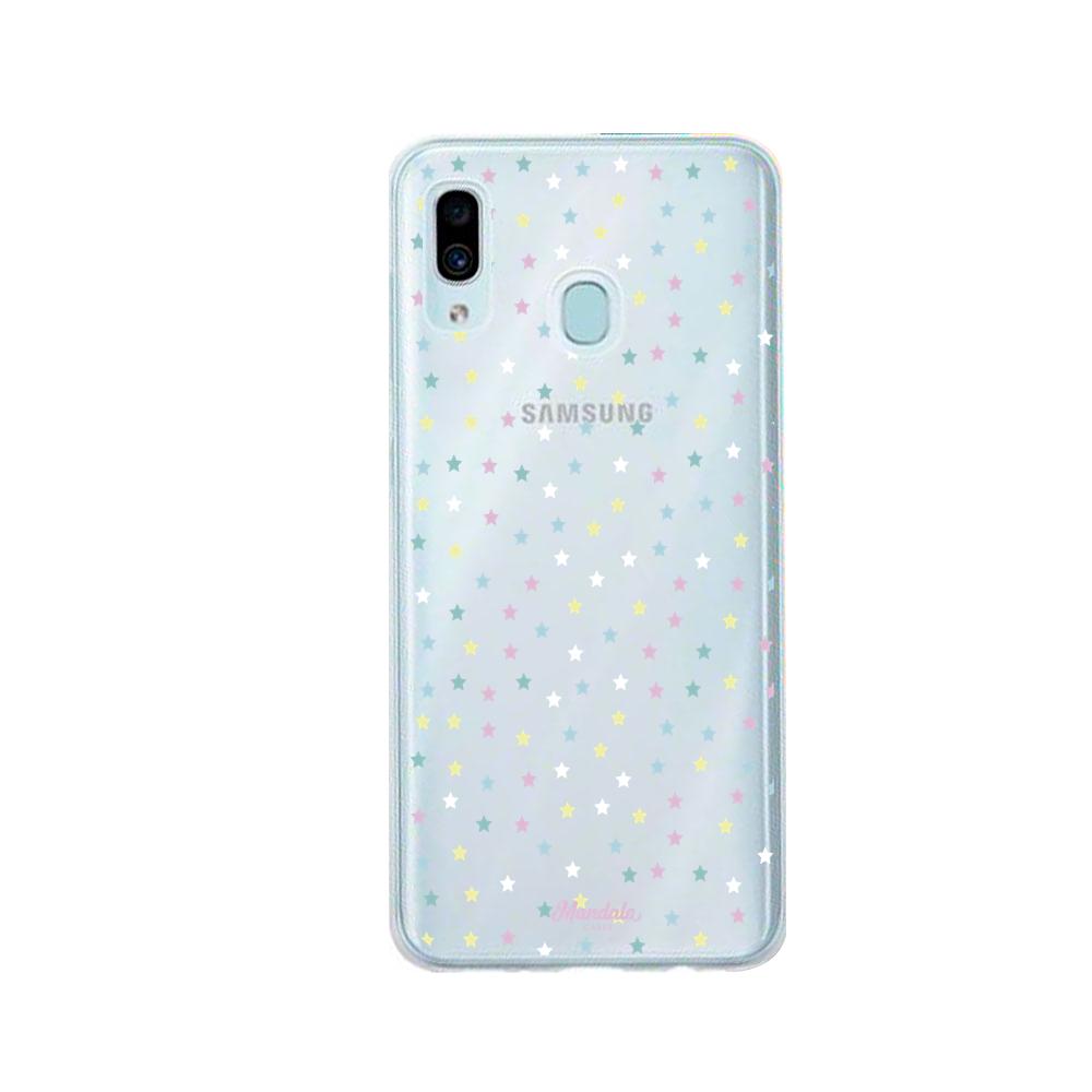 Case para Samsung A20 / A30 Funda Estrellas Blancas  - Mandala Cases
