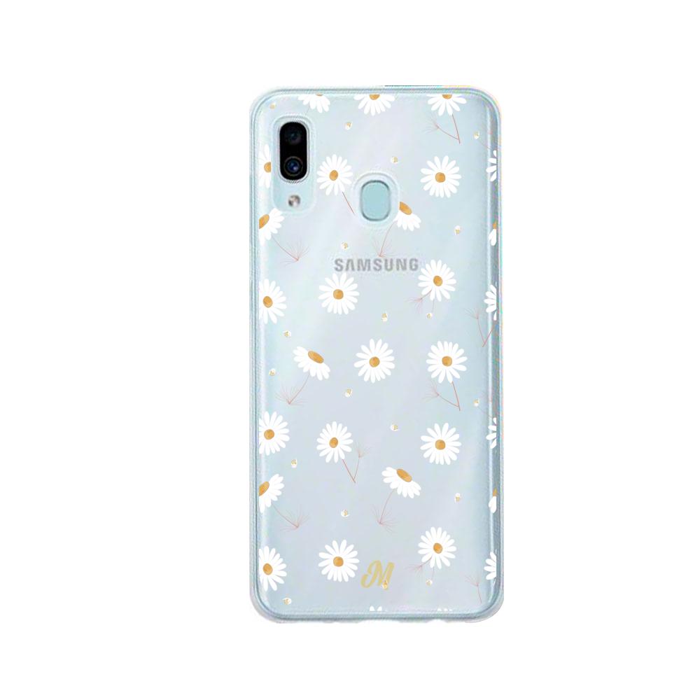 Case para Samsung A20 / A30 Funda Flores Blancas Delicadas  - Mandala Cases