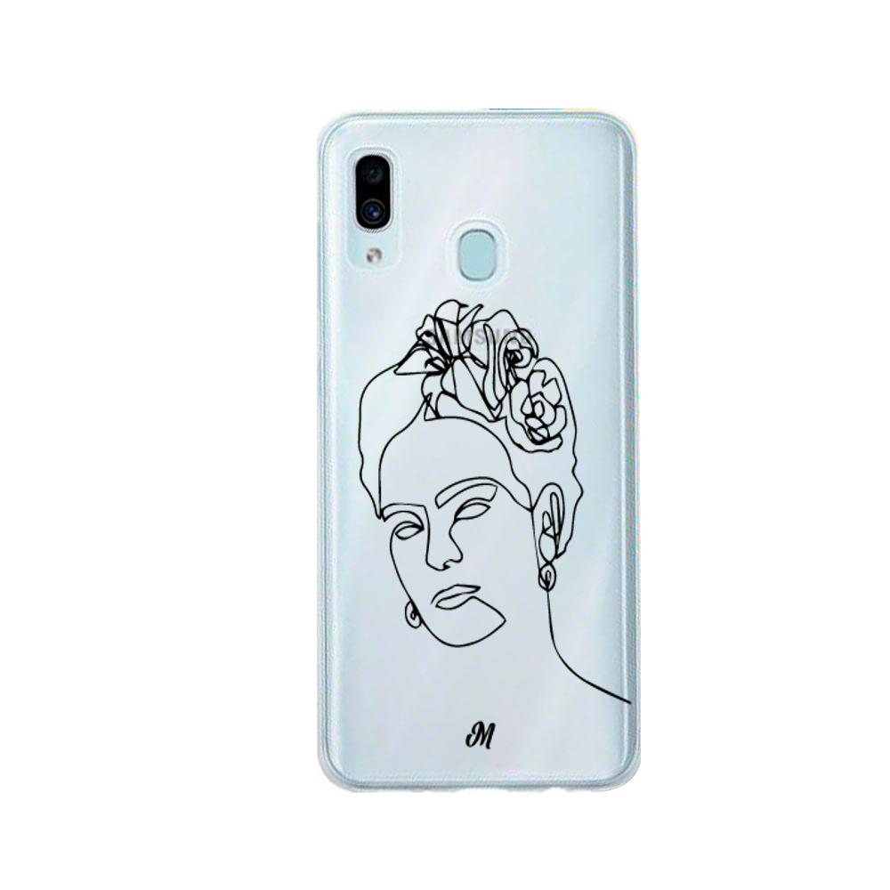 Estuches para Samsung A20 / A30 - Frida Line Art Case  - Mandala Cases