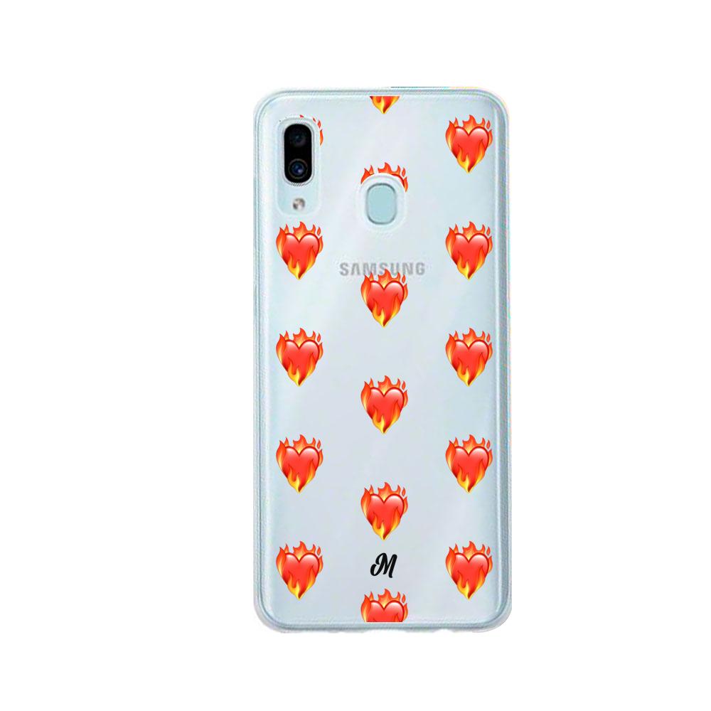 Case para Samsung A20 / A30 de Corazón en llamas - Mandala Cases