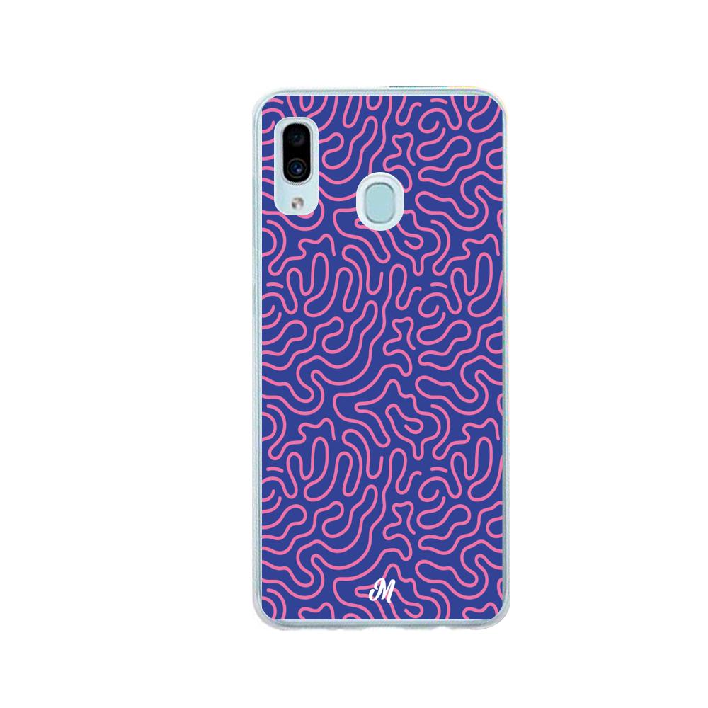 Case para Samsung A20 / A30 Pink crazy lines - Mandala Cases