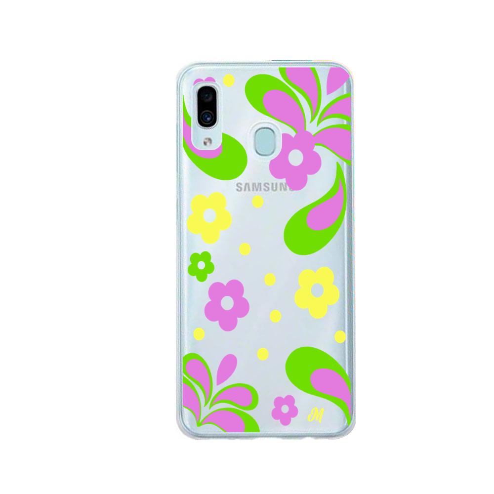 Case para Samsung A20 / A30 Flores moradas aesthetic - Mandala Cases