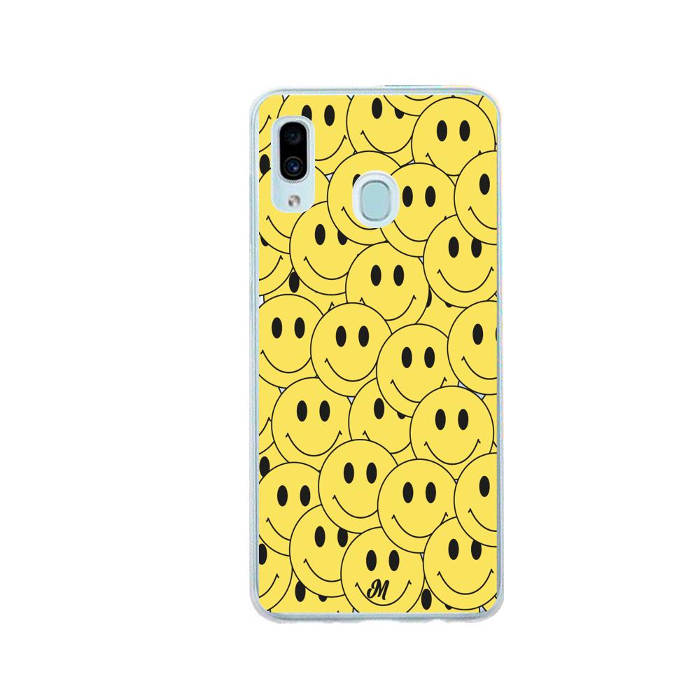 Case para Samsung A20 / A30 Yellow happy faces - Mandala Cases