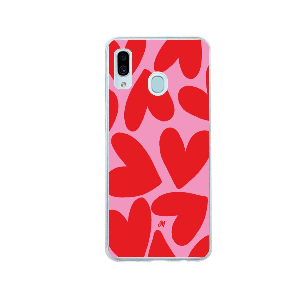 Case para Samsung A20 / A30 Red Hearts - Mandala Cases