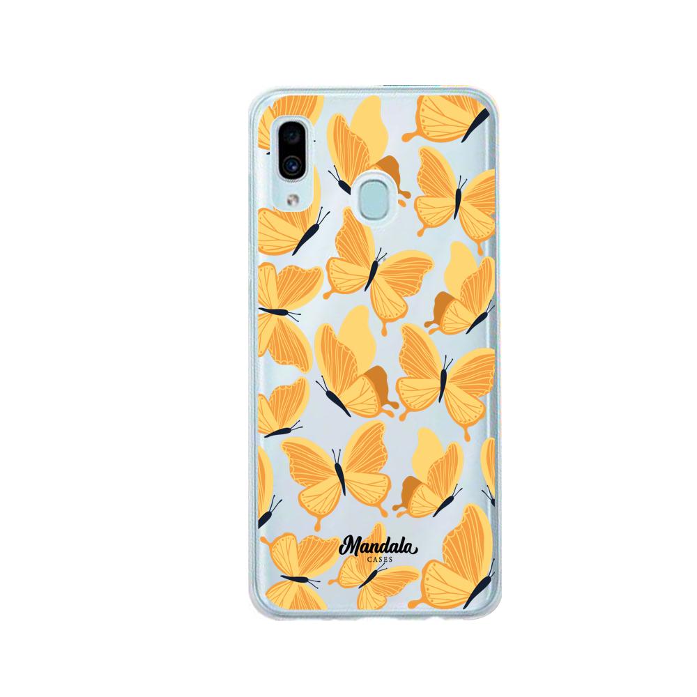 Estuches para Samsung A20 / A30 - Yellow Butterflies Case  - Mandala Cases