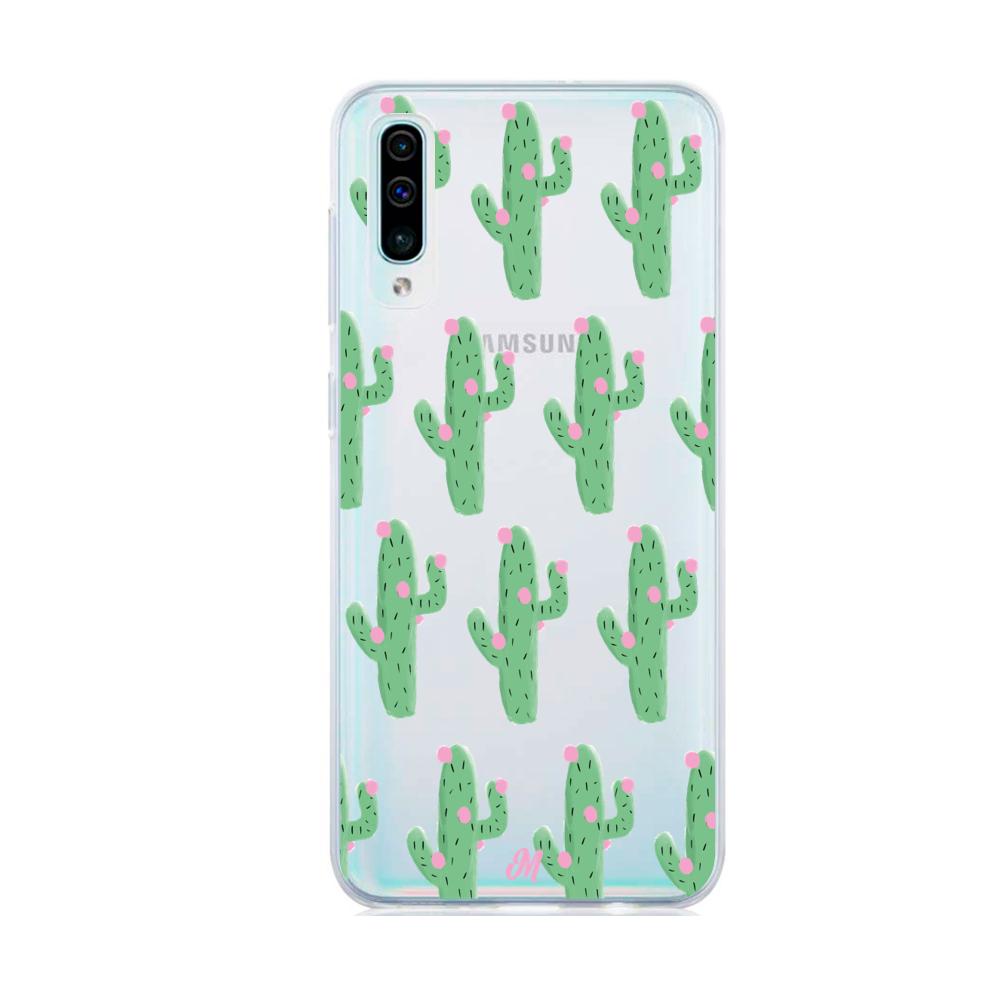 Case para Samsung A50  Cactus Con Flor Rosa  - Mandala Cases