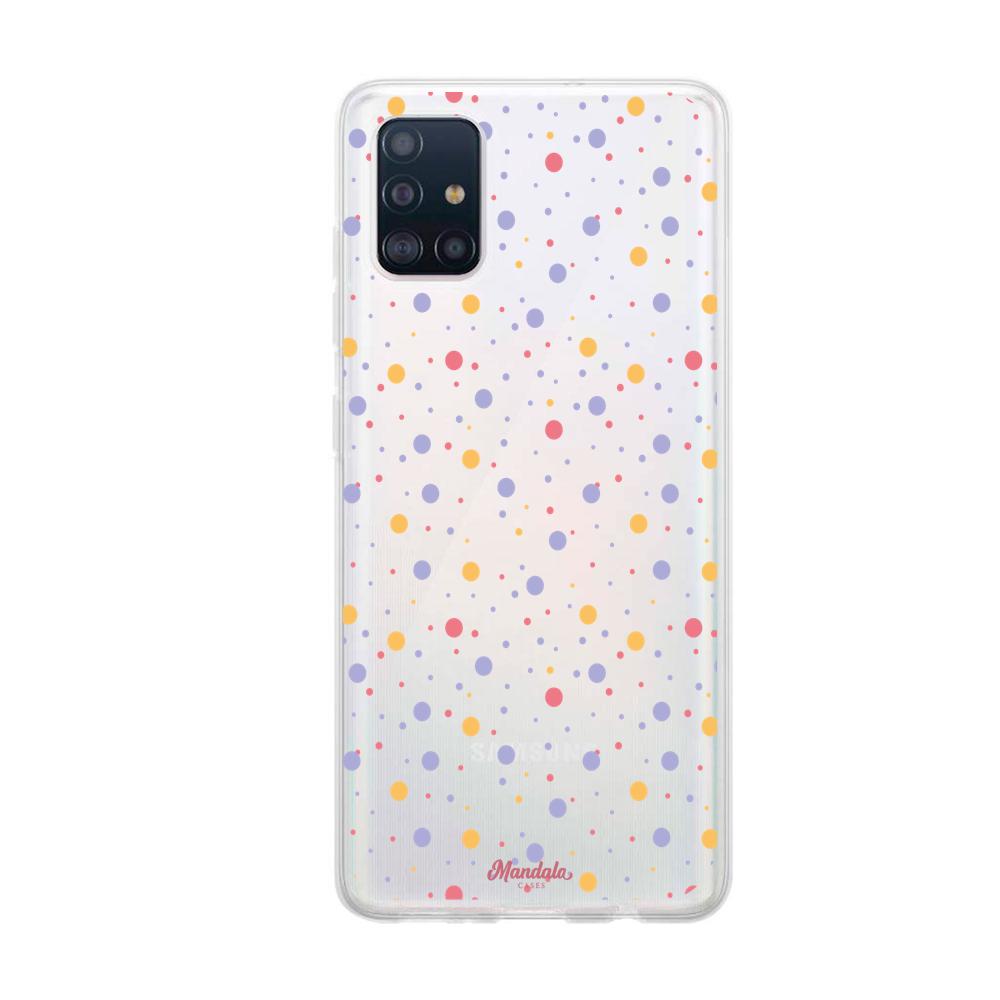 Case para Samsung A51 puntos de coloridos-  - Mandala Cases