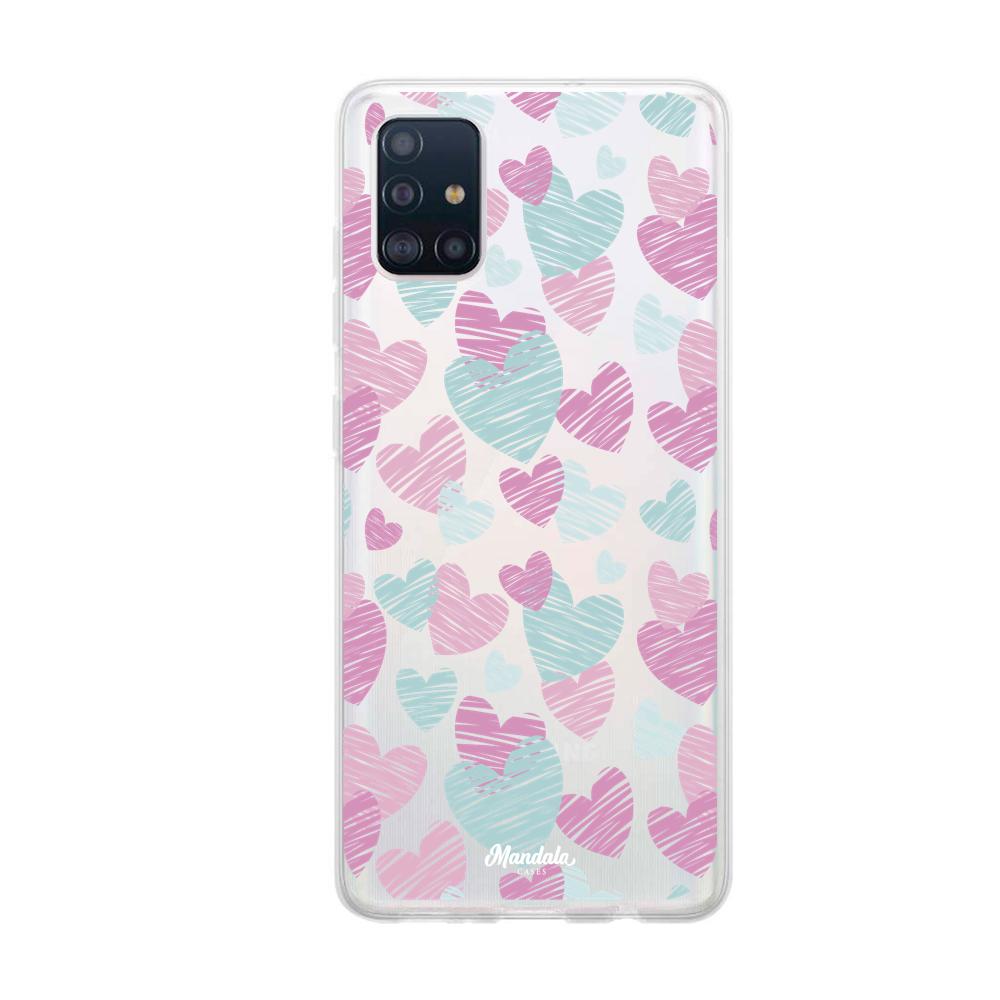 Case para Samsung A51 Funda Corazones Delicados  - Mandala Cases