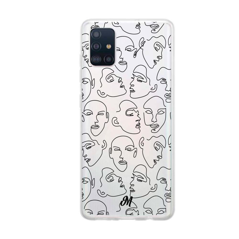 Case para Samsung A51 Funda Caras en Líneas  - Mandala Cases