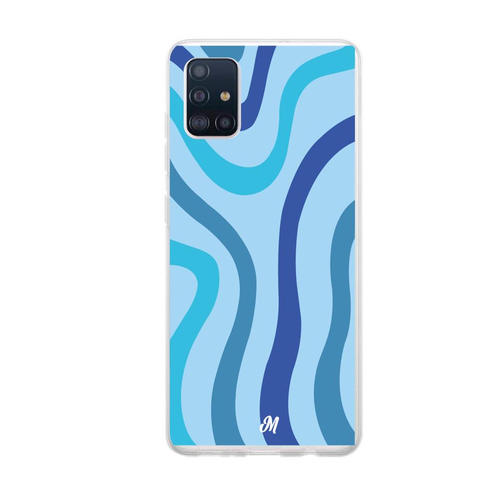 Case para Samsung A51 Líneas Azules - Mandala Cases