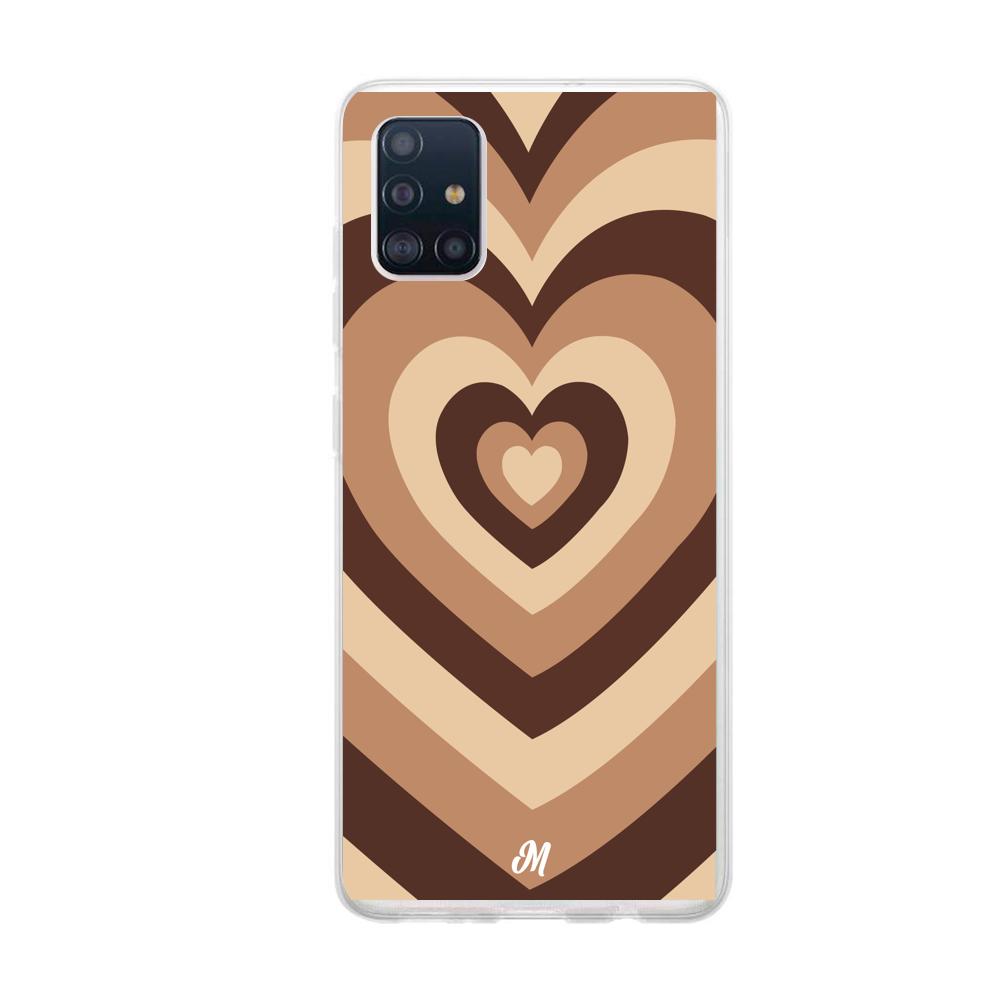 Case para Samsung A51 Corazón café - Mandala Cases