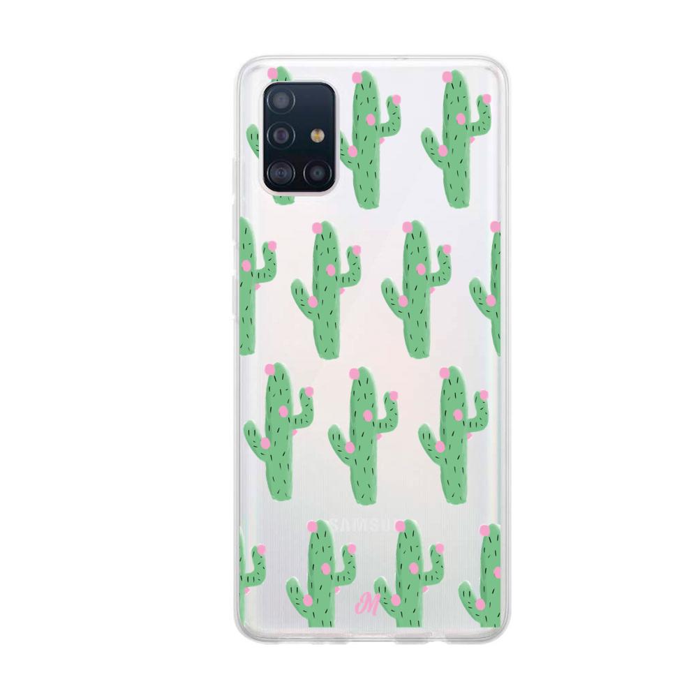 Case para Samsung A51 Cactus Con Flor Rosa  - Mandala Cases
