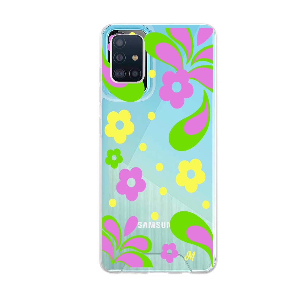 Case para Samsung A51 Flores moradas aesthetic - Mandala Cases