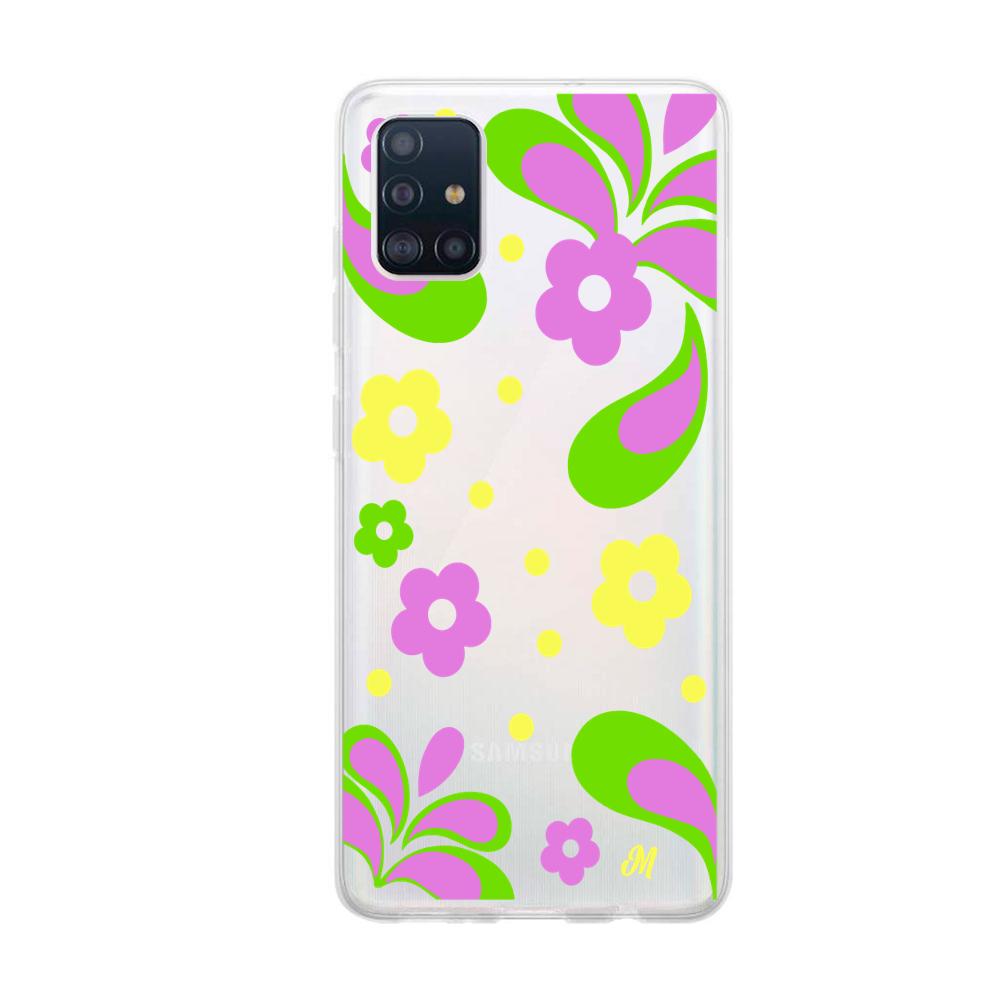 Case para Samsung A51 Flores moradas aesthetic - Mandala Cases
