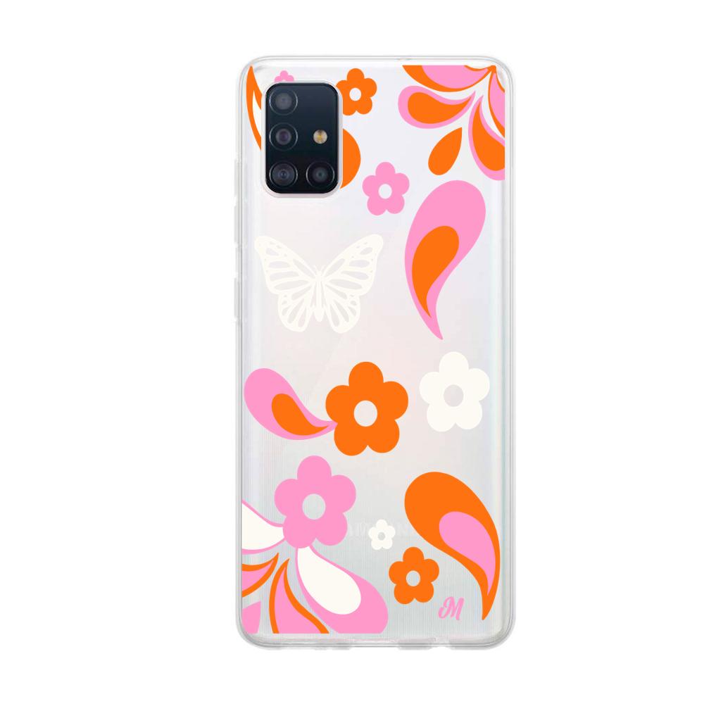 Case para Samsung A51 Flores rojas aesthetic - Mandala Cases