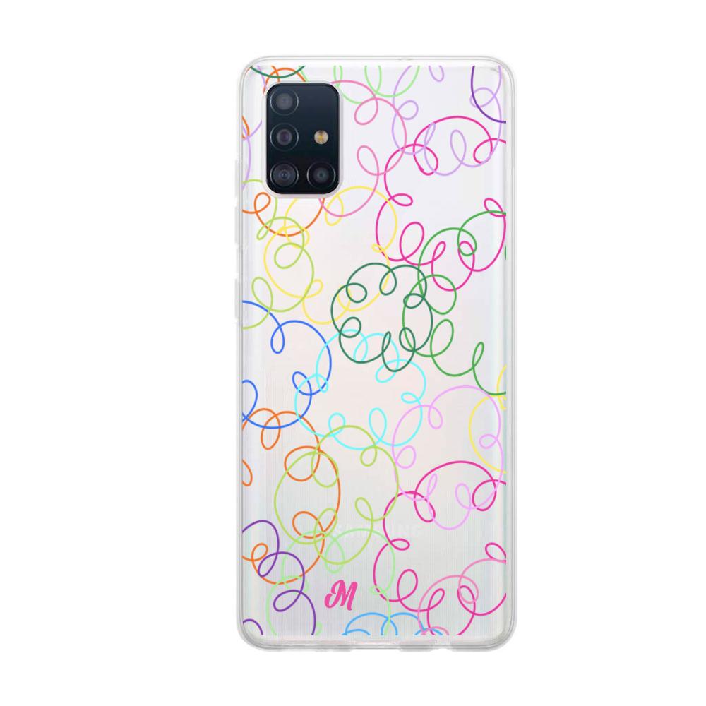 Case para Samsung A51 Curly lines - Mandala Cases