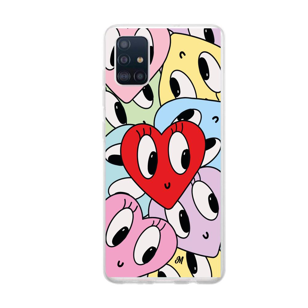 Case para Samsung A51 Corazones felices - Mandala Cases