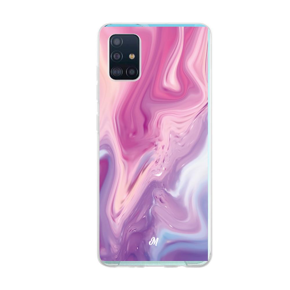 Cases para Samsung A51 Marmol liquido pink - Mandala Cases