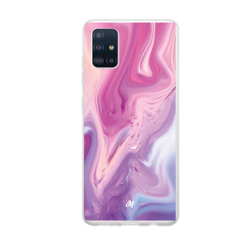Cases para Samsung A51 Marmol liquido pink - Mandala Cases