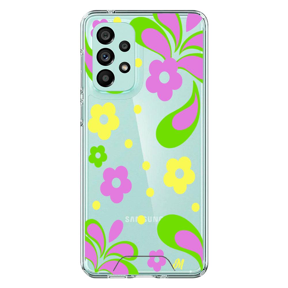 Case para Samsung A73 Flores moradas aesthetic - Mandala Cases