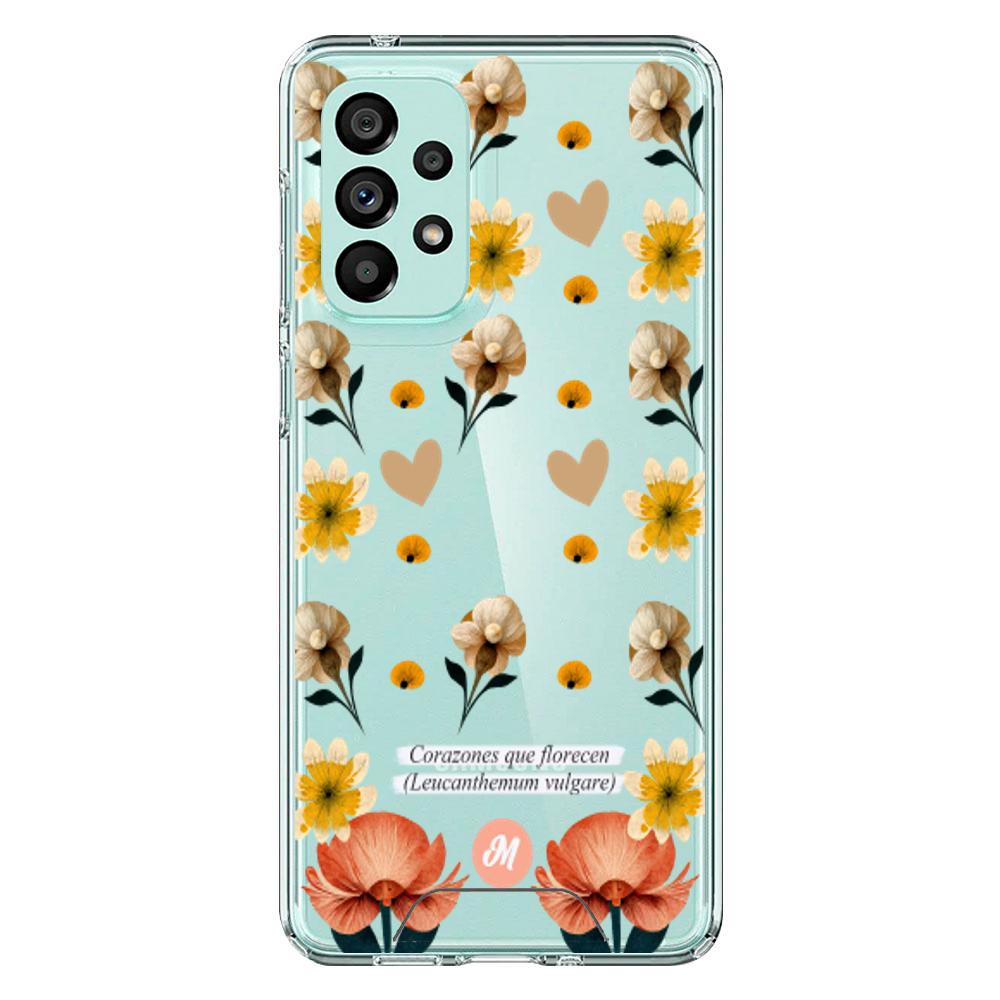 Cases para Samsung A73 Corazones que florecen - Mandala Cases