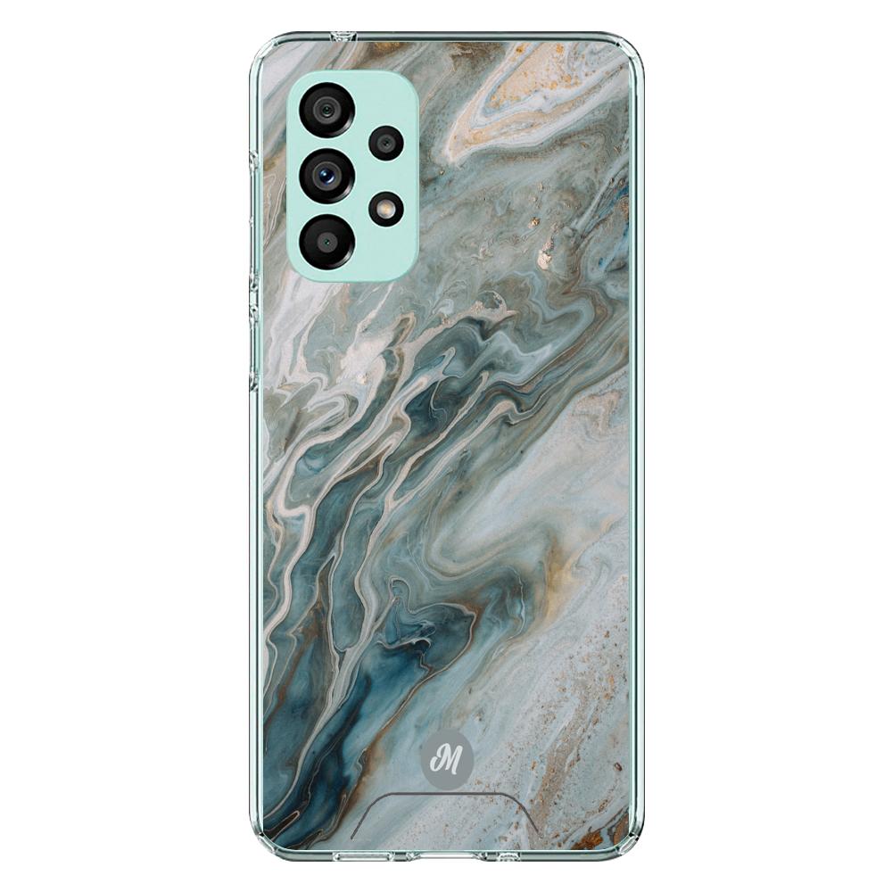 Cases para Samsung A73 liquid marble gray - Mandala Cases
